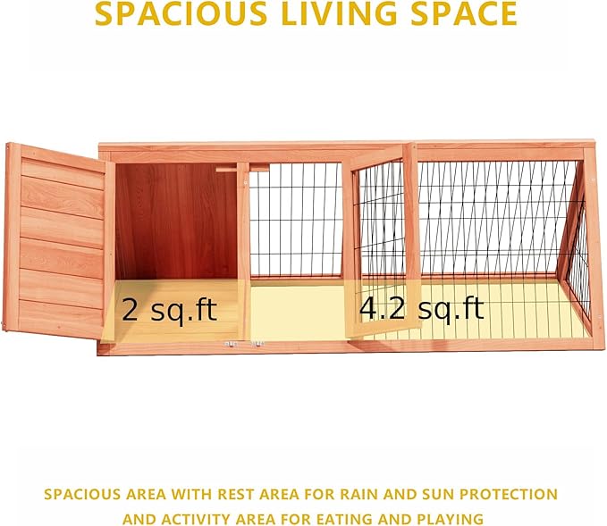 A-Frame Quail Coop,Wooden Quail Cage Indoor Outdoor,Triangle Rabbit Hutch with 2 Doors & Ventilating Wire for Small Animals,Sold by XilishppEcxEco (Ntural Wood)-PawvioPets