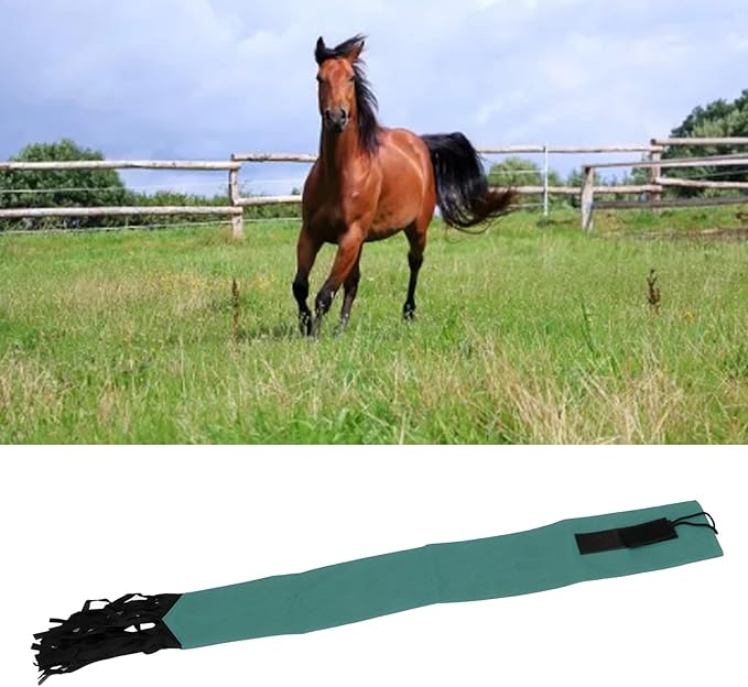 GLOGLOW Horse Tail Bag, Design Horse Tail Guard with Fringe for Keep Tail and Protected (Green)-PawvioPets
