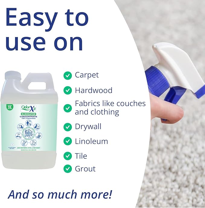 Concentrated Pet Urine Odor Eliminator, Ideal for Cat, Dog Poo and Urine Smell, Versatile & Natural Odor Neutralizer for Home and Outdoor Use, Deodorizer & Absorber, Concentrate, 64oz-PawvioPets