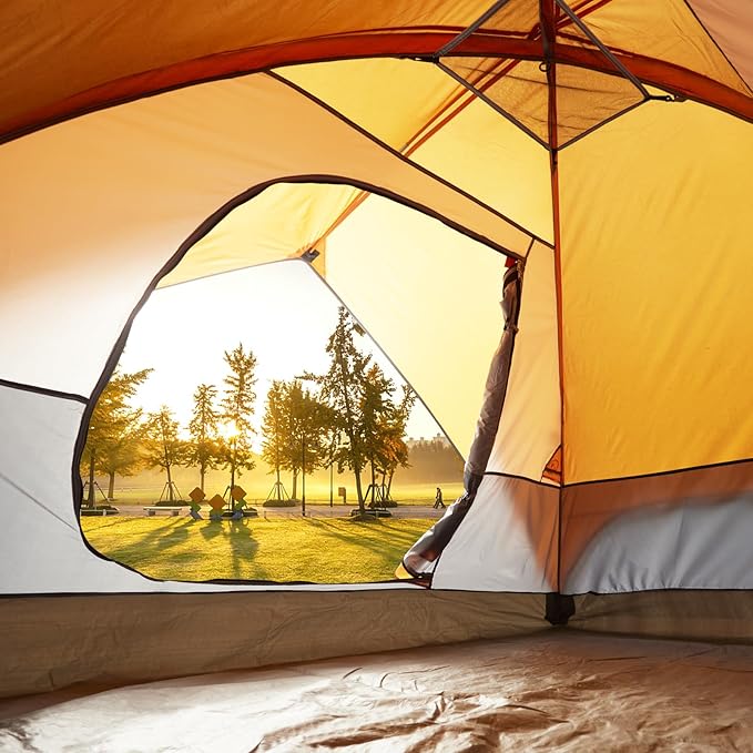 Amazon Basics Camping Tent, 3-Season Dome Design with Rainfly-PawvioPets