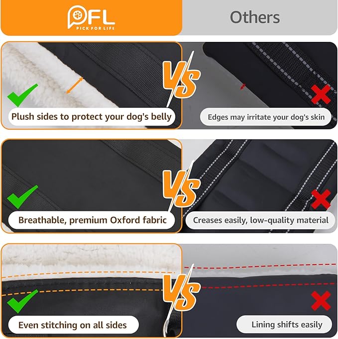 Adjustable Dog Lift Harness, Dog Sling for Large Dogs Hind Leg Support, Soft Lift Support Helps Senior, Injured, Disabled and After ACL Surgery Dogs-Black & Grey (Medium)-PawvioPets