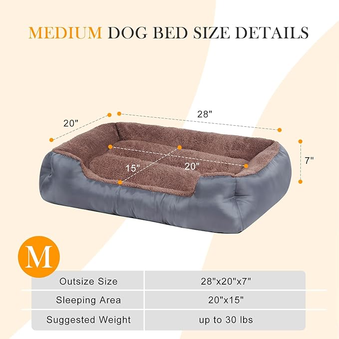 Small Dog Bed, Soft Breathable Dog Bed Machine Washable, Pet Bed with Anti-Slip Bottom-PawvioPets