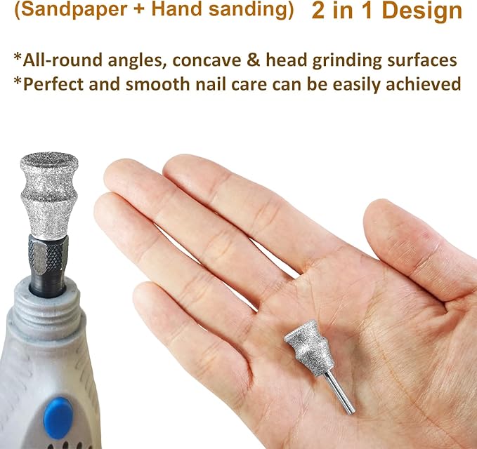 Diamond Dog Nail Grinder for Dremel, Diamond Sanding Drums, Diamond Rotory Bit for Dogs&Pets Nail Care, 1/8'' Nail Dremel Tool for Dogs, for Animals Nail Care & Home Grinder Tools-PawvioPets