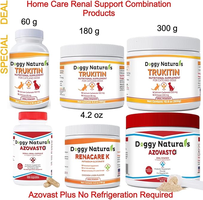 Azovast Plus Kidney Health Supplement for Dogs & Cats, 720ct - NO Refrigeration Required - Help Support Kidney Function & Manage Renal Toxins - Renal Care Supplement Capsule(U.S.A)(720 Caps)-PawvioPets