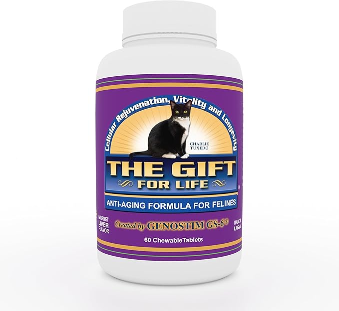 Feline Peptides, Peptides for Cats, Life Extending Cat Supplement, Immune Supplement, Joint Supplement, Skin and Coat Supplement for Cats, 60 Tablets-PawvioPets