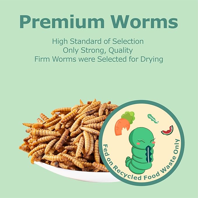 5.5LB Dried Black Soldier Fly Larvae, More Calcium Than Dried Mealworms, High Protein Chicken Feed, Poultry Treat-PawvioPets
