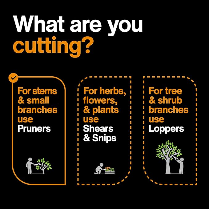 Fiskars Floral Pruning Shears - Plant Cutting Scissors/Garden Clippers For Deadheading and Working with Flowers - Black/Orange-PawvioPets