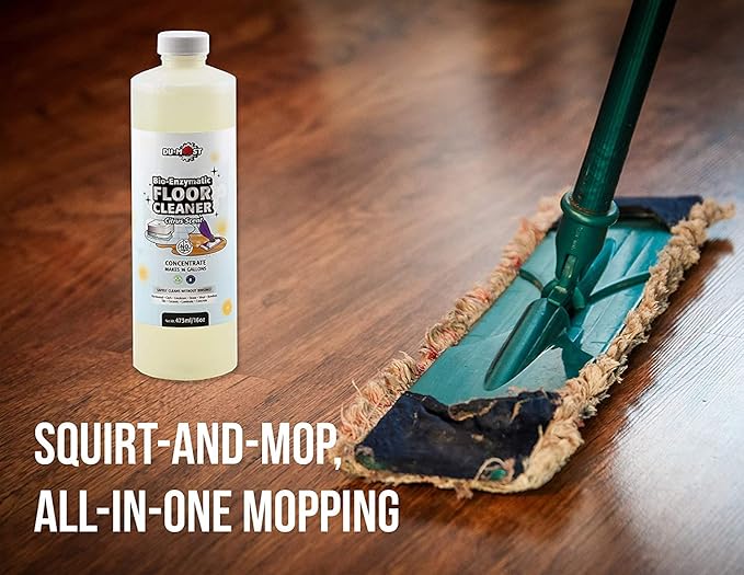DU-MOST Enzymatic Floor Cleaner Concentrate (1 Oz Makes 1 Gal), No, Streak, No Rinsing, Kids & Pets Safe, Hard Surface Floors, Citrus Scent, 16 Fl Oz-PawvioPets