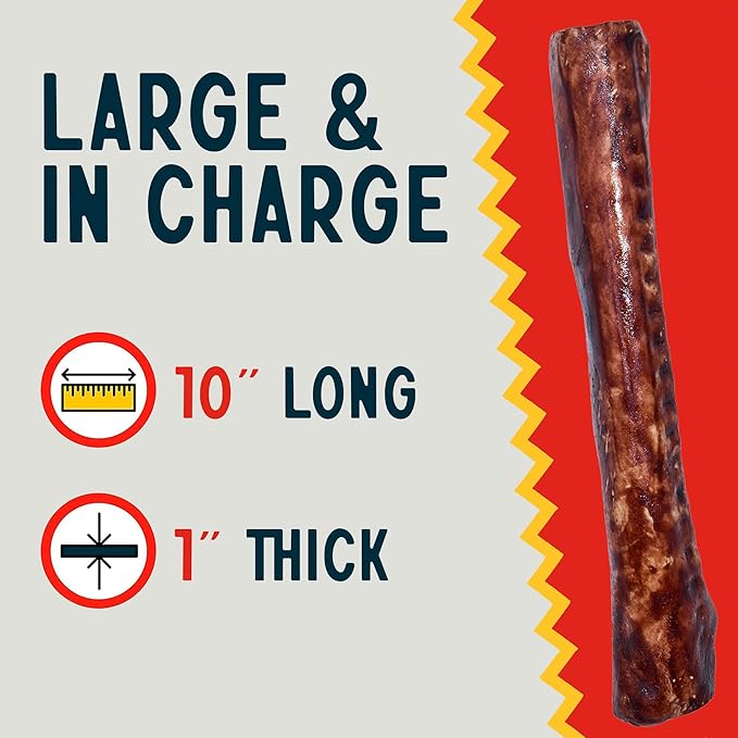 Canine Chews 10" Beef Basted Rawhide Bones for Large Dogs - 20 Pack - Hand-Rolled Dog Chews Basted in Beef Broth - Promotes Dental Health-PawvioPets