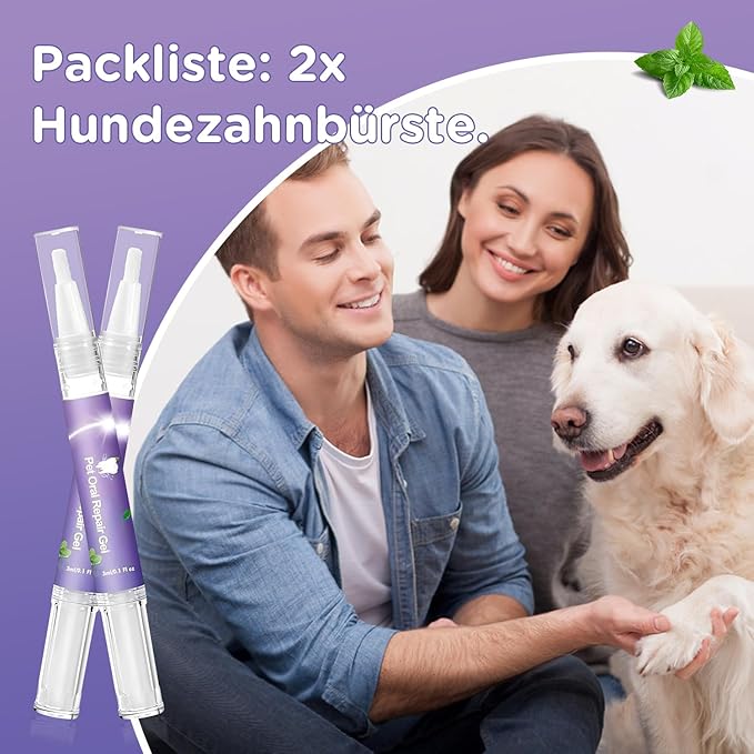 6Pcs Pet Oral Repair Gel, Dog Oral Repair Gel, Pet Breath Freshener for Cats and Dogs, Removes Tartar, Keeps Breath Fresh, Strengthens Teeth,No Brushing Oral Care Cleaner,3ML-PawvioPets