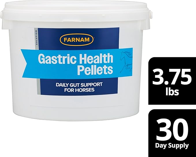 Farnam Gastric Health Pellets, Daily Gut and Digestive Health Supplement for Horses Helps Maintain a Healthy Gastrointestinal Tract and Gut Function-PawvioPets