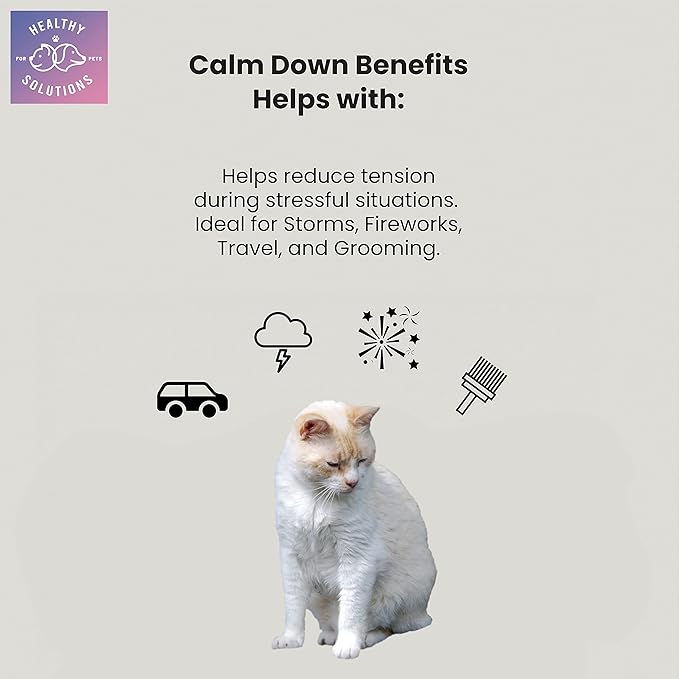 Calming Chews for Cats - Cat Calming Treats for Anxiety, Stress Relief Aid, Storms, Grooming, Fireworks, Separation, Travel, & Motion Sickness - Made in USA (60 Soft Chews- Cat)-PawvioPets