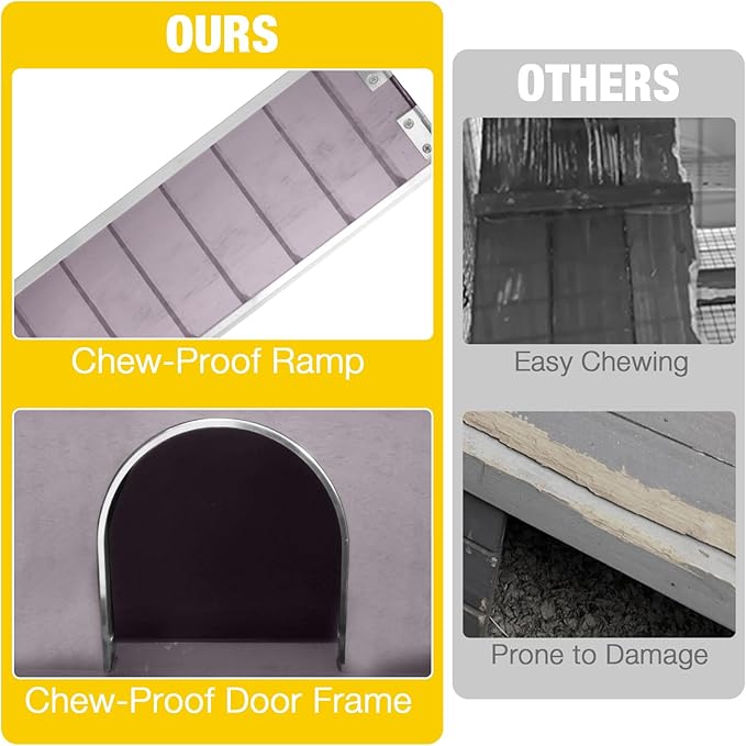 AIVITUVIN Wooden Guinea Pig Cage Indoor with Cooling Plate and Anti-Chewing Edges Two-Story Rabbit Hutch Pull Out Tray Outdoor Rabbit Cage with Raised Stand and Wire Mesh Small Animals Cage (Grey)-PawvioPets