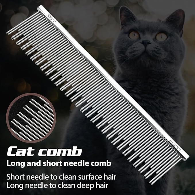 6.1" Dog Grooming Comb for Long Haired Cats & Dogs-PawvioPets