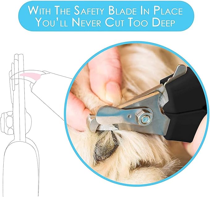 Candure Dog Nail Clippers and Trimmer with Safety Guard to Avoid Over-Cutting Toe Nails Professional Grooming Pet Nail Clipper with Nail File for Small Medium-Large Breeds-PawvioPets