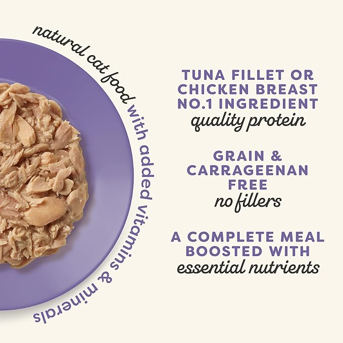 Applaws Vitality Wet Cat Food in Broth, Natural Canned Cat Food, Wet Food for Cats with Added Vitamins and Minerals, Grain Free, Carrageenan Free, Variety Selection in Broth (24 Count, 2.47 oz Cans)-PawvioPets