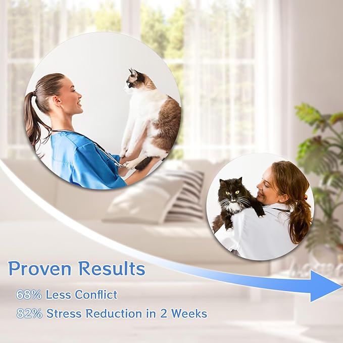 Calming Collar for Cats - 5 Pack, 150-Day Cat Calming Collar, Stress Relief & Anxiety Control for Cats, Calm Collars Cat (3 Blue & 2 Gray)-PawvioPets