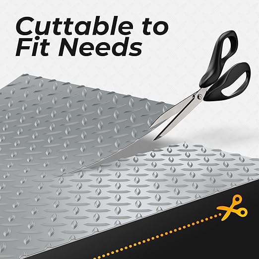 Geemax 7.8 x 18 FT Garage Floor Mats for Under Car, 2.8mm Thickened Rubber Garage Flooring Roll, M Size 140.4 SQFT Garage Car Mat for Mid-Size SUVs, Sports Car-PawvioPets