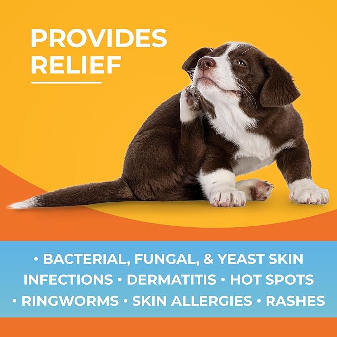 Antibacterial & Antifungal Medicated Wipes for Dogs and Cats – 100 Count - Chlorhexidine Wipes with Ketoconazole for The Treatment of Rashes, Skin Infections, Itchy Paws, and Pet Acne-PawvioPets