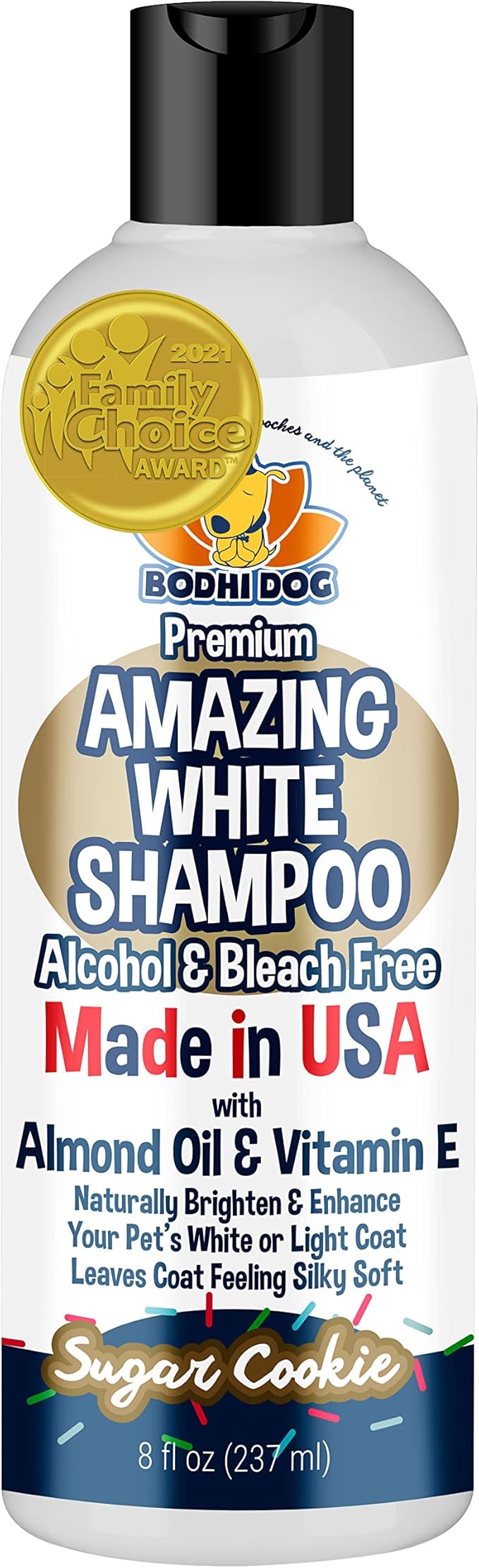 Bodhi Dog Amazing White Shampoo for Dogs - Brightens White & Light Coats - Plant-Based - Made with Natural Ingredients -Safe & Effective for All Breeds - Gentle & Cruelty-Free - Made in USA (8 Fl Oz)-PawvioPets