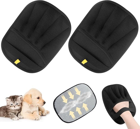 2 Pack Pet Hair Remover Gloves,2025 Upgraded Static Removal Gloves, for Pet Hair, Cat & Dog Hair Removal Tool for Couch,Furniture, Carpet, Car Seat, Pet Grooming-PawvioPets