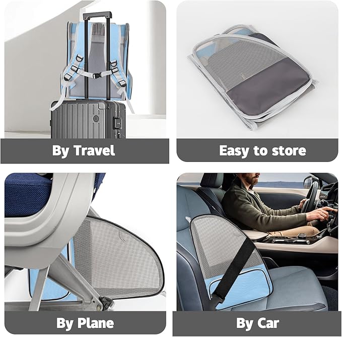 Cat Backpack Carrier,Pet Carrier Airline Approved for Small Dog Cat Puppy Kitten Bunny,Ventilated Mesh Design Animal Backpack for Hiking Camping Travel Bag (Blue)-PawvioPets