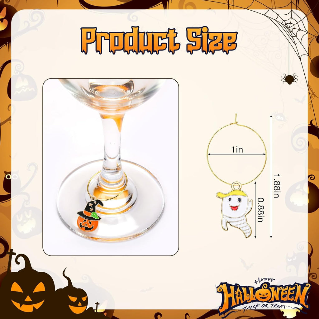 30PCS Wine Glass Charms Identification Markers for Stem Glasses, Wine Tasting Party Favors Holiday Decorations