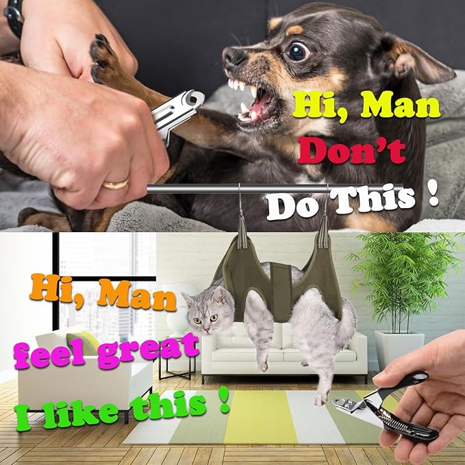 Cat Grooming Hammock Harness for Small Dogs,Pet Hammock Restraint Bag,Dog Grooming Sling for Trimming Nail and Ear/Eye Care(XS Size,Green)-PawvioPets