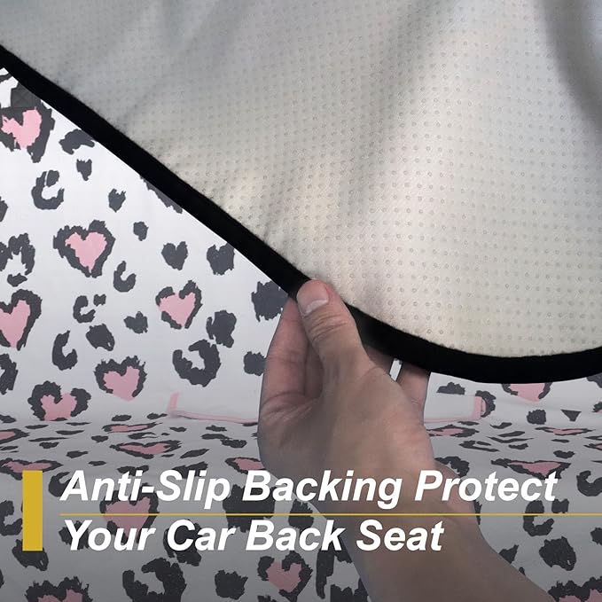 Back Seat Cover for Car Trucks Van SUV,Waterproof Rear Bench Towel Seat Covers for Dogs and Kids,Automotive Backseat Protector (Leopard Print)-PawvioPets