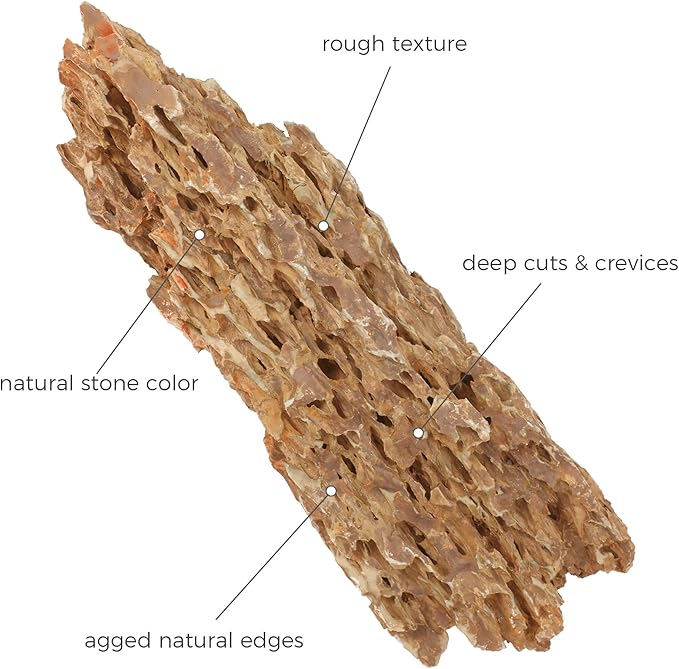 18-20 Inches Natural Dragon Stone 1 PCS Ultra Large Aquarium Rocks for Aquascaping, Aquarium Landscaping, Terrariums, Fish Tank Decoration, Vivariums, Paludarium, Amphibian Enclosures-PawvioPets