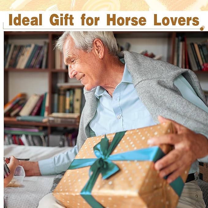 Abbylike 12 Pieces Horse Grooming Kit Racing Festival Tack Room Supplies Horse Brush Sets Equine Care Cleaning Kit Shedding Grooming Massaging Tools(Khaki)-PawvioPets