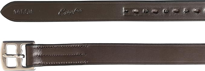 Exion Pre-Stretched Leather Stirrup Leathers for English Saddles | Premium Vegetable-Tanned Non-Stretch Stirrups for Jumping, Dressage & Schooling | 18-Hole Numbered Adjustment & SS Buckles-PawvioPets