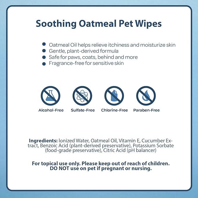 Best Pet Supplies Pet Wipes for Dogs - Dog Wipes Cleaning Deodorizing, for Coats, Ears, Paws - Soothing Oatmeal, 400 Count-PawvioPets