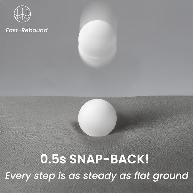 GoGoBunny Ramp Dog Stairs for High Beds 22.6" H, 5-Step Dog Slope Stairs with Durable Waterproof Fabric Cover, Pet Steps for Old Large Dogs Climbing, Non-Slip Sturdy Indoor Step, Grey-PawvioPets