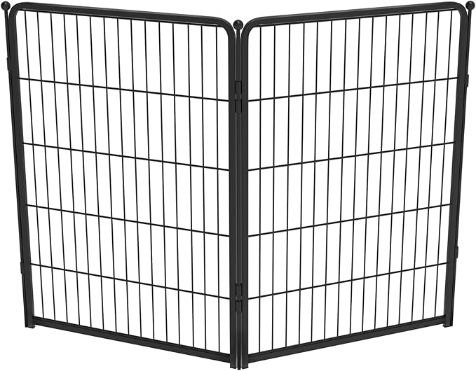 FXW Homeplus Unleashed Indoor Dog Playpen - Stress-Free and Safe Play, Heavy Duty 40 Inch 2 Wire Panels Dog Pen for Medium and Large Dogs, Black│Patented-PawvioPets