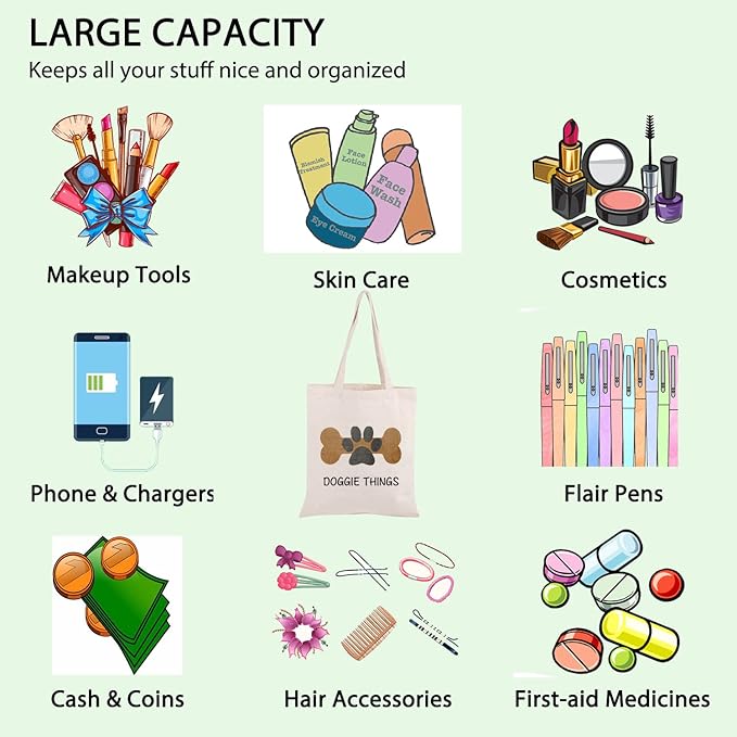 FOTAP Dog Owner Shopping Tote - Dog Park Bag and Doggie Gift-PawvioPets