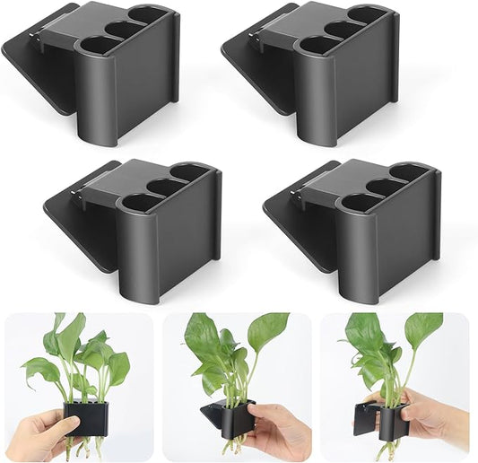 4Pcs 3 Holes Upgraded Aquatic Plant Cup Aquarium Plant Holder for Tank, Hanging Aquarium Plant Holder, Aquarium Aquatic Plant Cultivation, Aquarium Plant Decoration.-PawvioPets