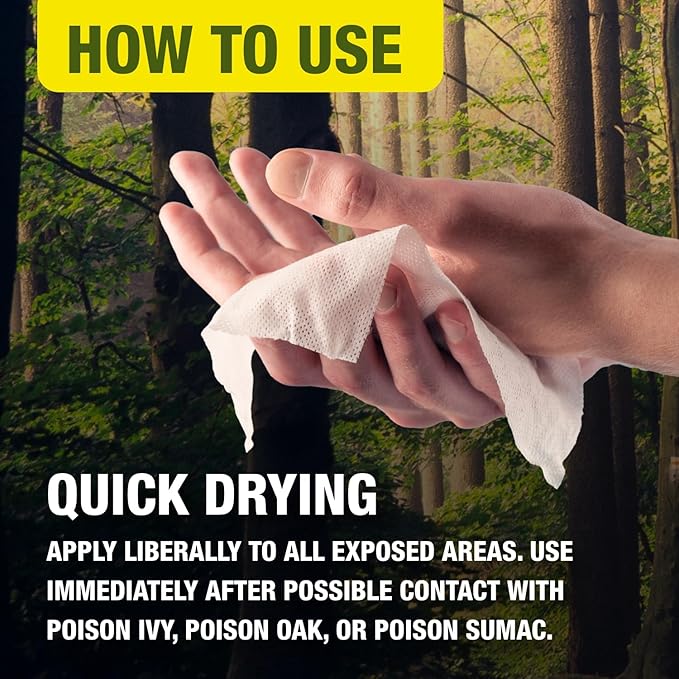 CoreTex Ivy X Post-Contact Poison Ivy Wipes with Resealable Travel Bag - Pack of 15 Single-Use Barrier Wipes to Assist in the Removal of Rashes - Also Works on Poison Oak & Sumac Oils-PawvioPets