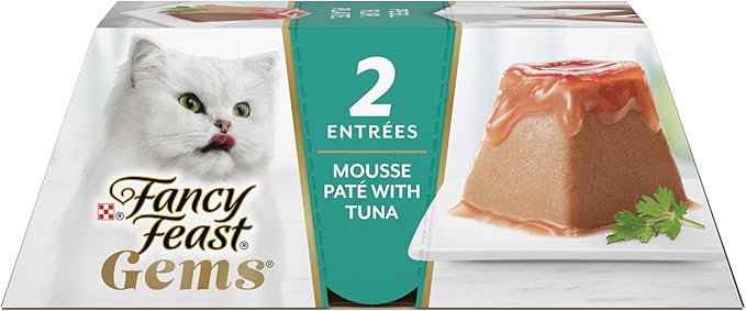 Fancy Feast Gems Pate Cat Food Mousse With Tuna and a Halo of Savory Gravy Cat Food - (Pack of 8) 4 oz. Boxes-PawvioPets