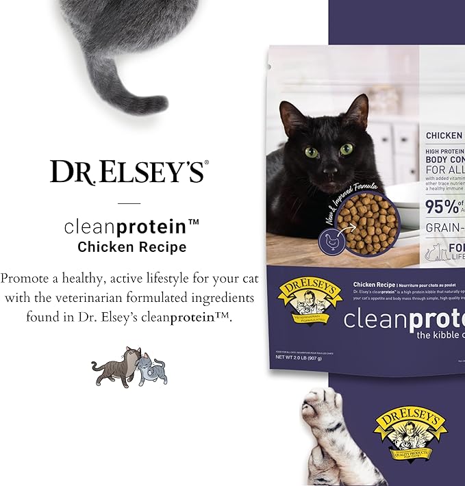 Dr. Elsey's cleanprotein Chicken Cat Kibble 2-lb. Bag-PawvioPets