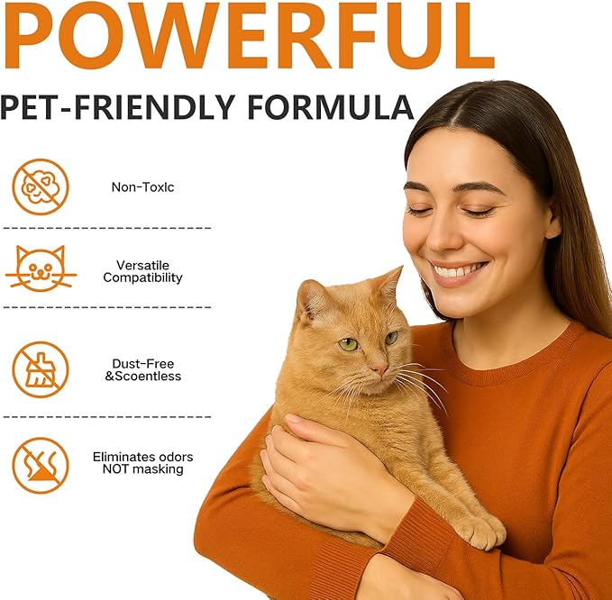 Cat Litter Deodorizer - Advanced Fragrance-Free Odor Control for Sensitive Cats - Reduces Scooping, Extends Litter Use - Hypoallergenic Formula Ideal for Multi-Cat Homes-PawvioPets
