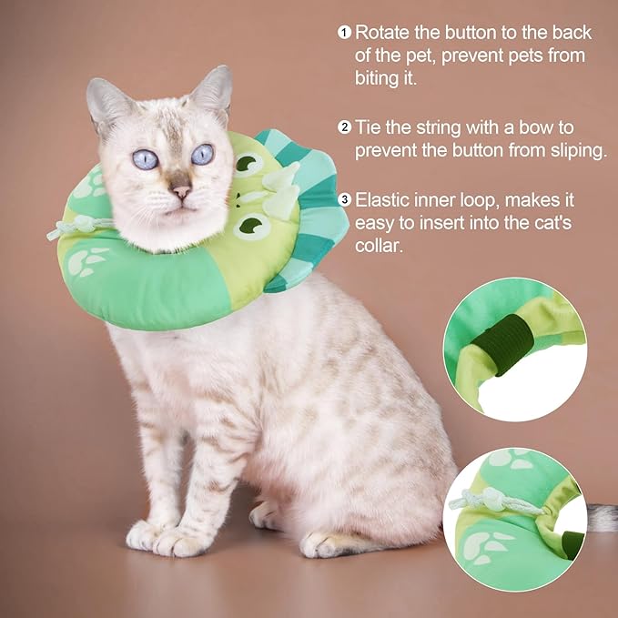 BEAUTYZOO Cat Cone Collar - Adjustable, Soft, Protective Donut Collar for Cats & Kittens, Alternative to Plastic Cones, Stops Licking After Surgery-PawvioPets