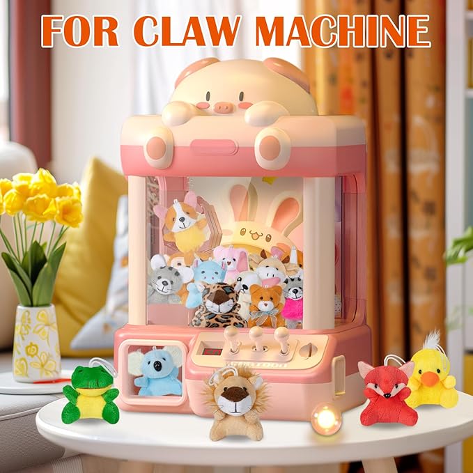 24 Pack Mini Stuffed Animals Bulk Party Favors For Kids Treasure Box Toys Classroom Plush Toys Claw Machine Key Chains Carnival Prizes Small Valentine Halloween Christmas Gifts Stocking Stuffers-PawvioPets