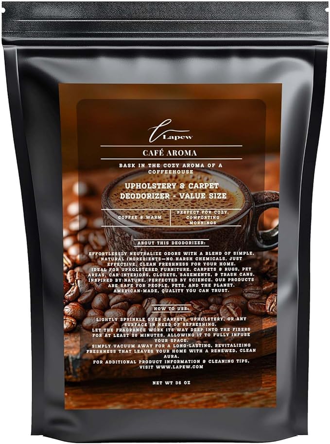 Café Aroma Carpet Freshener Powder Refill 36 oz | Powerful Odor Eliminator for Home | Upholstery Deodorizer | Carpet Deodorizer | Pet Urine | Cat Litter Box-PawvioPets