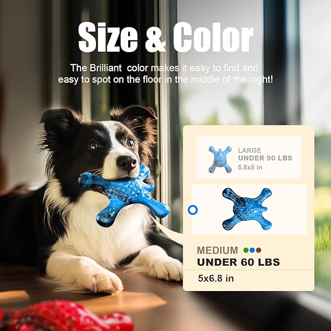 Dog Toys for Small Dogs, Nylon Indestructible Dog Toy for Small Dogs, Hedgehog Puppy Chew Toys with Bacon Flavor,Long Lasting, Puppy Teething Toys, Blue-PawvioPets