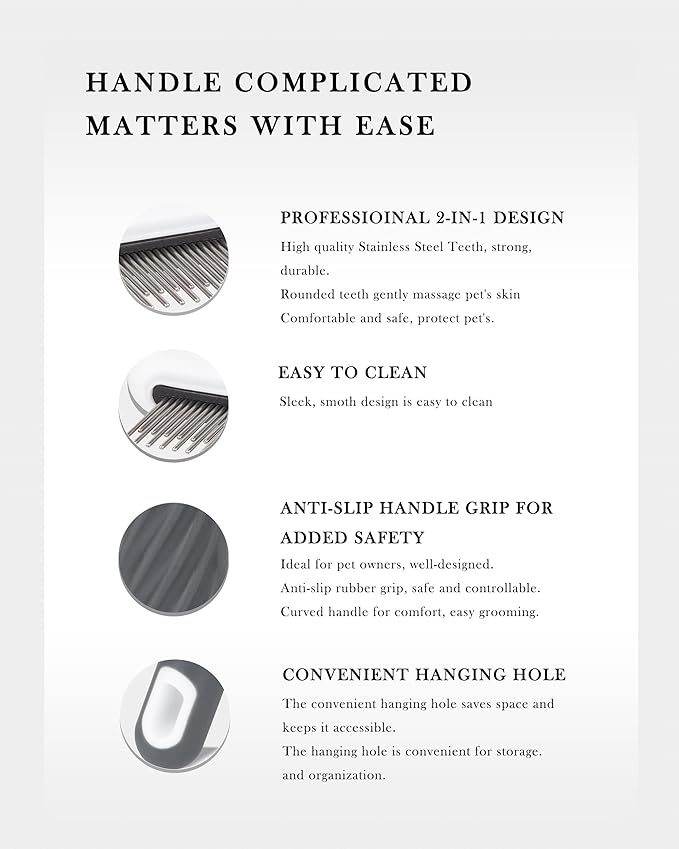 Flea Comb, TailGurus Effective Flea Comb for Cats & Dogs-Shedding Brush for All Pets-Long Hair Friendly-Durable-Versatile & Safe-Durable, Safe & Versatile-Portable,Pet-Friendly(TG2038)(Lime)-PawvioPets