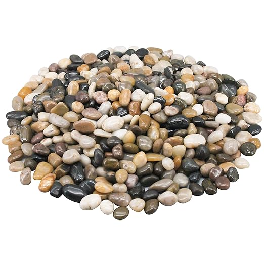Fish Tank Rocks,Virekm River Rocks, Decorative Ornamental Pebbles Garden Landscaping Stones Gravel Filler for Home Decoration Flower Bed Fish Tank Plants Vases Succulents (10 Pounds)-PawvioPets