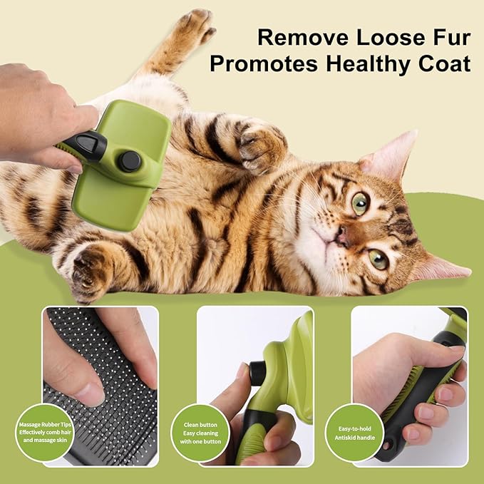6 PCS Dog and Cat Grooming Kit, Versatile Tools Including Shedding Brush, Nail Clipper with Nail File, Slicker Brush, Dematting Comb-PawvioPets