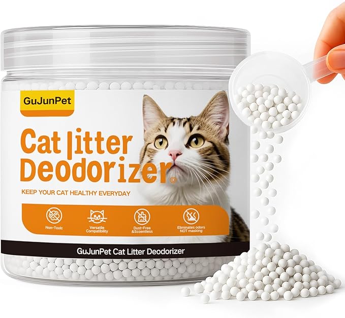 Cat Litter Deodorizer - Advanced Fragrance-Free Odor Control for Sensitive Cats - Reduces Scooping, Extends Litter Use - Hypoallergenic Formula Ideal for Multi-Cat Homes-PawvioPets