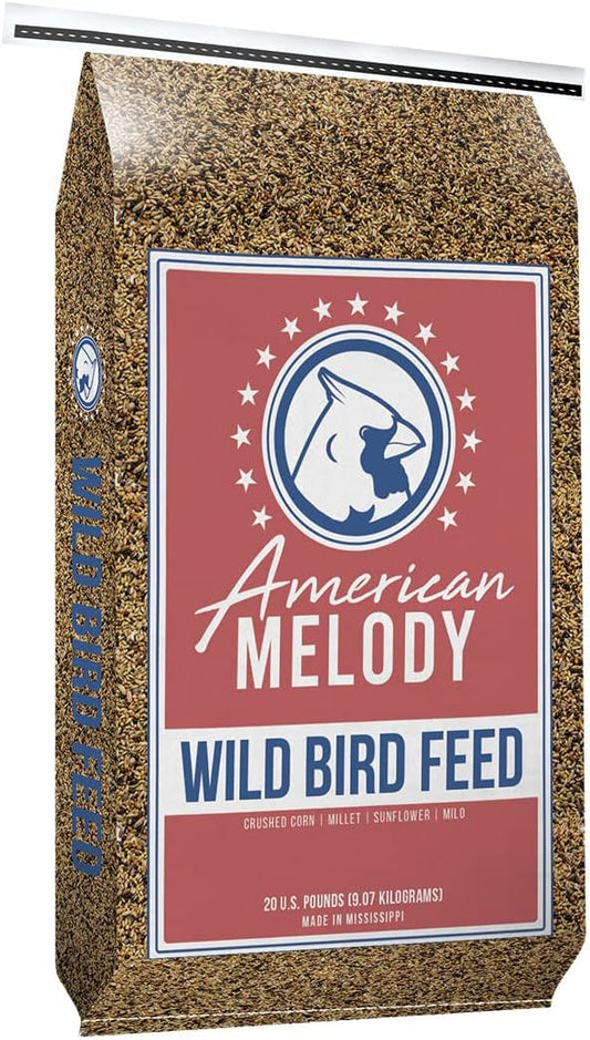 AMERICAN MELODY Wild Bird Feed - 20 Pound Bag-PawvioPets